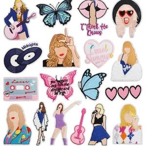18pcs Fashionable Music Iron on Patches/Sew on Embroidered Applique Patches -NWT